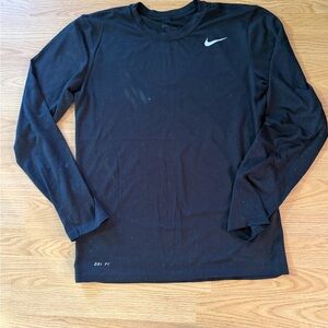 Pre Owned Nike Men's Black Dri-FIT Long Sleeve Tee Small Men’s